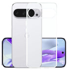 YOFO Back Cover for Google Pixel 9 / Pixel 9 Pro (5G) (Flexible|Silicone|Transparent|Full Camera Protection|Dust Plug)