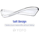 YOFO Rubber Soft Clear Ultra Thin Shockproof Back Cover for iPhone 5 /5S ((Transparent))