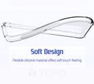 YOFO Rubber Back Cover Case for Samsung M01 (Transparent) with Bumper Corner