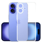 YOFO Silicone Transparent Back Cover for iPhone 16 (6.1) inch (Flexible|Silicone|Transparent|Dust Plug|Camera Protection)