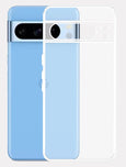 YOFO Back Cover for Google Pixel 8 Pro (5G) (Flexible|Silicone|Transparent|Full Camera Protection|Dust Plug)