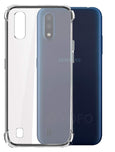 YOFO Rubber Back Cover Case for Samsung M01 (Transparent) with Bumper Corner