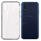 YOFO Rubber Back Cover Case for Samsung M01 (Transparent) with Bumper Corner