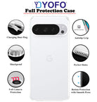YOFO Back Cover for Google Pixel 9 / Pixel 9 Pro (5G) (Flexible|Silicone|Transparent|Full Camera Protection|Dust Plug)