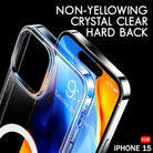 YOFO MagPro Back Cover Case for iPhone 15 Shockproof Slim Thin Non-Yellowing Scratch Resistant Military-Grade Protection Compatible with MagSafe - Transparent