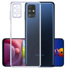 YOFO Silicon Back Cover Case for Samsung M31s (Transparent) with Bumper Corner