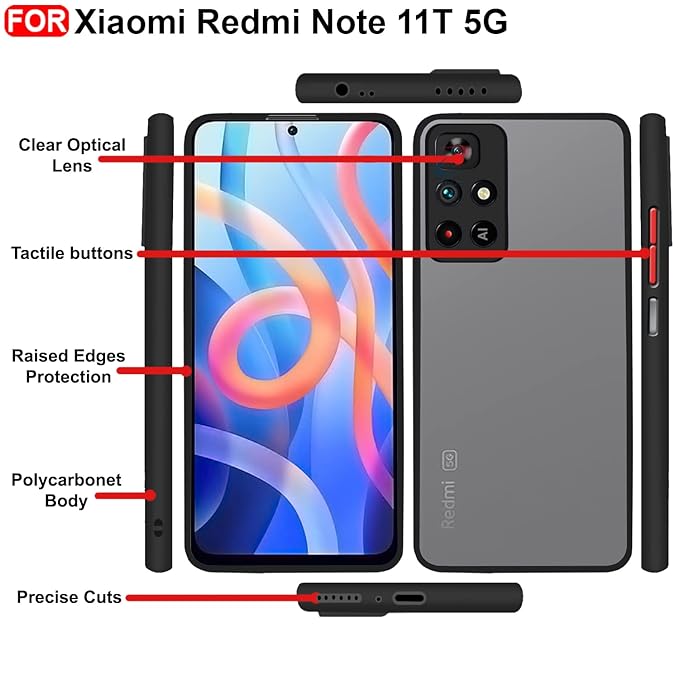 YOFO Smoke Back Cover for Mi Note 11 T (5G)