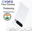 YOFO Back Cover for Google Pixel 9 / Pixel 9 Pro (5G) (Flexible|Silicone|Transparent|Full Camera Protection|Dust Plug)