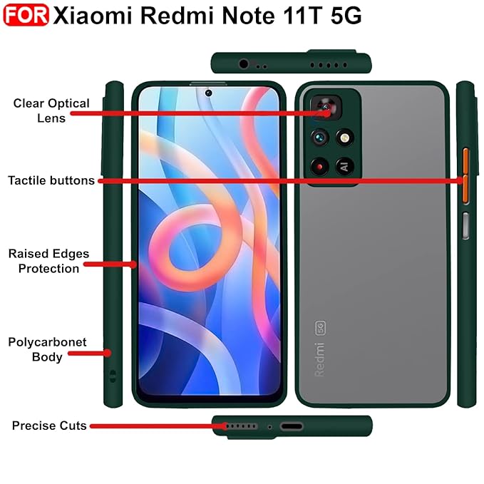 YOFO Smoke Back Cover for Mi Note 11 T (5G)