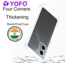 YOFO Back Cover for Mi Redmi Note 11E (Flexible|Shockproof|Silicone|Transparent|Camera Protection)