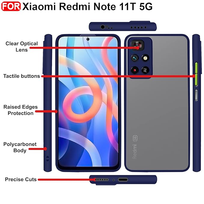 YOFO Smoke Back Cover for Mi Note 11 T (5G)