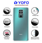 YOFO Transparent Back Cover for Mi Redmi Note 9