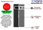 YOFO Back Cover for Google Pixel 7 Pro (SlimFlexible|Silicone|Transparent|Camera Protection|DustPlug)