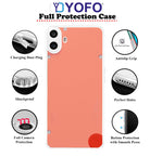 YOFO Back Cover for CMF by Nothing Phone 1 (Flexible|Silicone|Transparent|Full Camera Protection|Dust Plug)