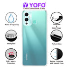 YOFO Back Cover for Infinix Hot 12 Play (Silicone|Transparent|Camera Protection)