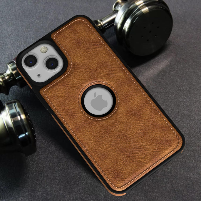 YOFO iPhone 13 Back Cover | Flexible Pu Leather | Full Camera Protection | Raised Edges | Super Soft-Touch | Bumper Case for iPhone 13 (Brown)