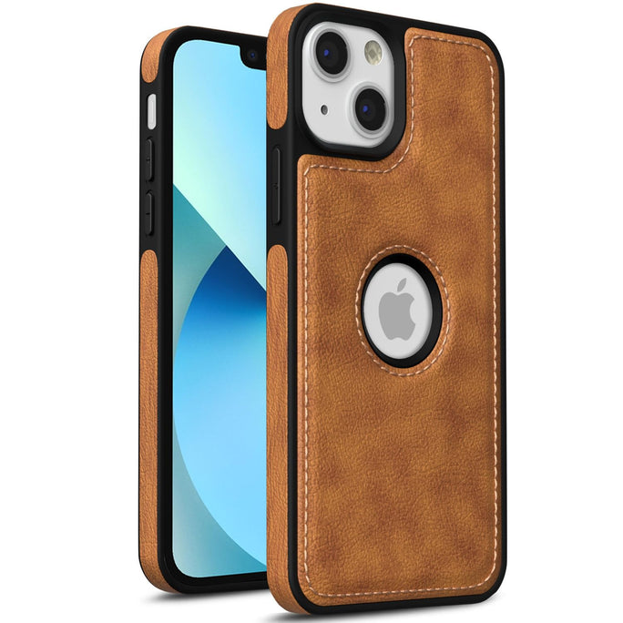 YOFO iPhone 13 Back Cover | Flexible Pu Leather | Full Camera Protection | Raised Edges | Super Soft-Touch | Bumper Case for iPhone 13 (Brown)