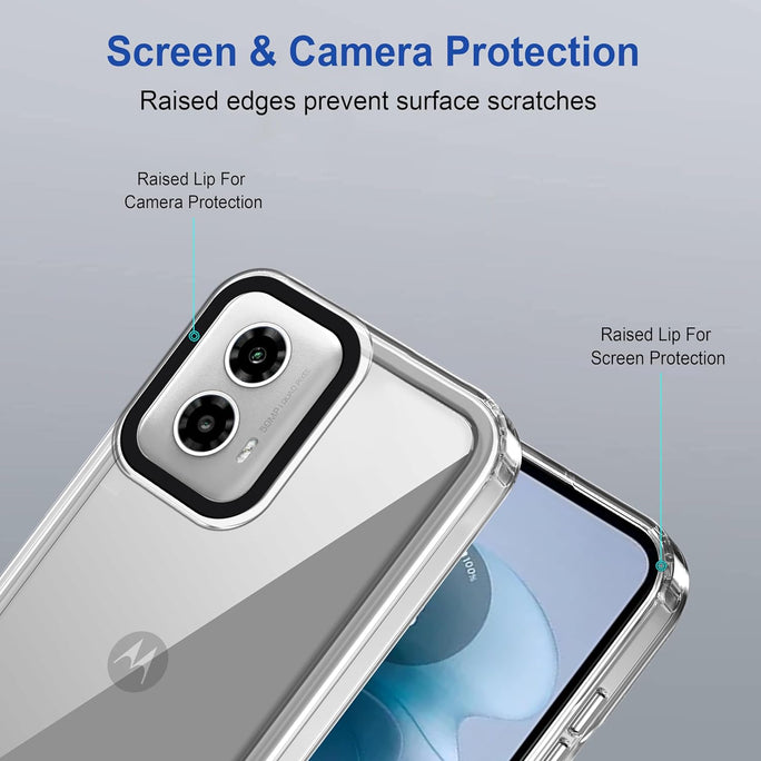 YOFO Back Case Cover for Motorola Moto G34 5G  Compatible for Motorola Moto G34 5G Back Case Cover Transparent