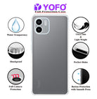 YOFO Transparent Back Cover for Redmi A1