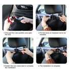 Car Seat Back Hooks with Phone Holder