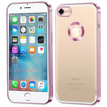 YOFO Electroplated Logo View Back Cover Case for Apple iPhone 6  (Transparent|Chrome|TPU+Polycarbonate) (Purple, Apple iPhone 6/