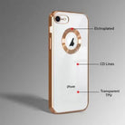 YOFO Electroplated Logo View Back Cover Case for Apple iPhone 6 Plus (Transparent|Chrome|TPU+Poly Carbonate)