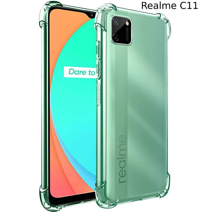 YOFO Transparent Realme C11 Back Case Cover Anti Drop Protection