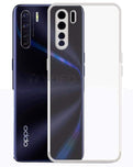 YOFO Back Cover for Oppo F15 (Transparent) with Dust Plug & Camera Protection