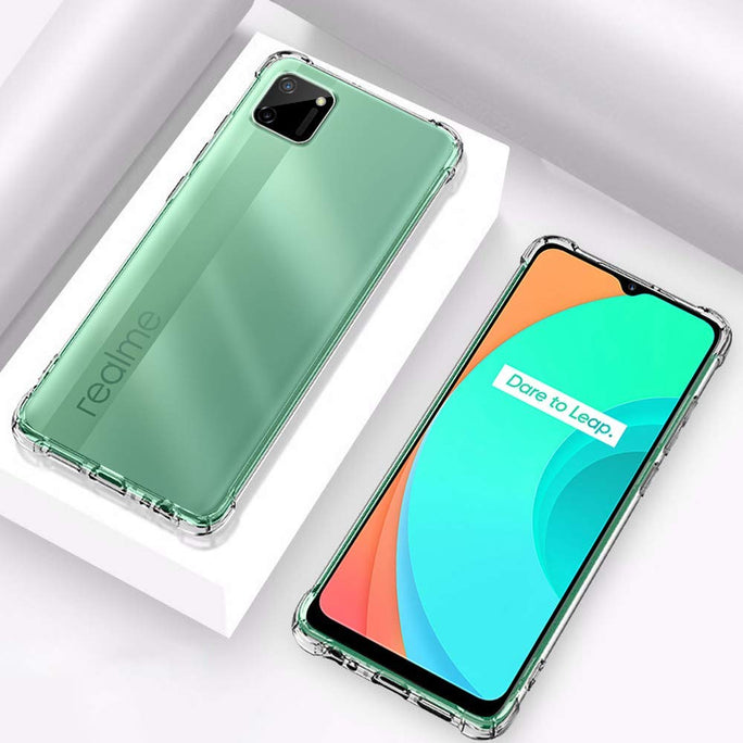 YOFO Transparent Realme C11 Back Case Cover Anti Drop Protection
