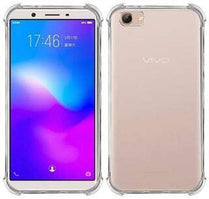 YOFO Rubber Back Cover Case for Vivo V5 / V5s / Y66 / Y67 / Y69 (Transparent) with Bumper Corner