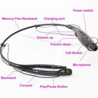 HBS 730 Wireless Neckband Bluetooth Earphone Headset Earbud Portable Headphone