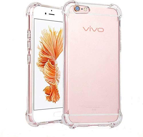 YOFO Rubber Back Cover Case for Vivo V5 / V5s / Y66 / Y67 / Y69 (Transparent) with Bumper Corner