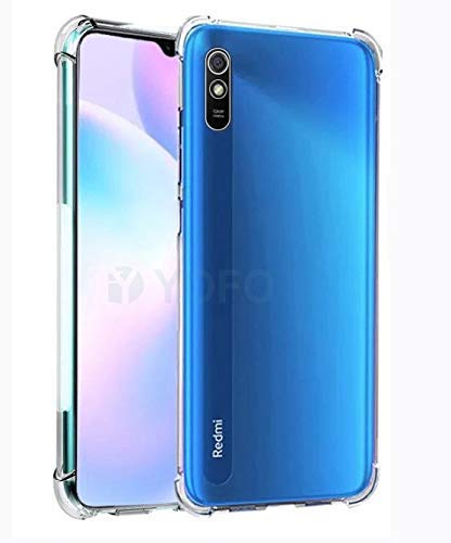 YOFO Combo for Mi Redmi 9A Transparent Back Cover + Matte Screen Guard with Free OTG Adapter
