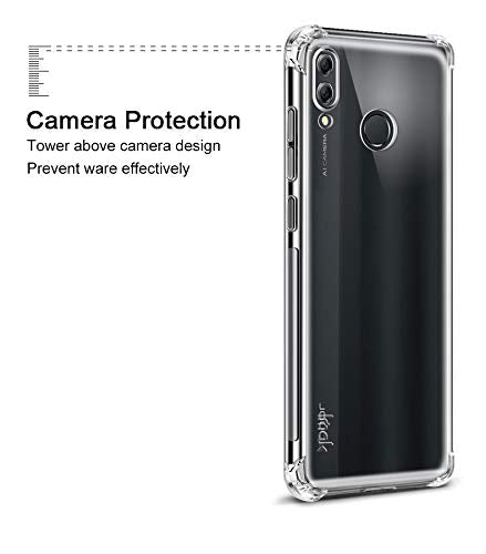 YOFO Shockproof Back Cover for Honor 8X (Transparent)