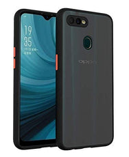 YOFO Matte Finish Smoke Back Cover with Full Camera Lens Protection for Oppo A5s / F9 Pro / A12