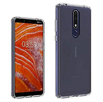 YOFO Silicon Shockproof Soft Transparent Back Cover for Nokia 3.1+ (Plus) - (Transparent)