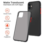 YOFO Matte Finish Smoke Back Cover for Apple iPhone 11 (6.1)-BLACK