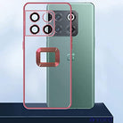 YOFO Electroplated Logo View Back Cover for OnePlus 10T (Transparent|Chrome|TPU+Polycarbonate)