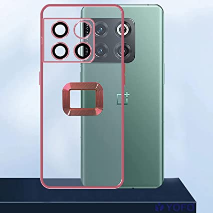 YOFO Electroplated Logo View Back Cover for OnePlus 10T (Transparent|Chrome|TPU+Polycarbonate)