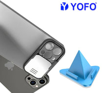 Prime Metal Shutter, Slim Protective Back Cover With Camera Slide Protector For iPhone 13 Pro Max (6.7) With Free Triangle Mobile Stand