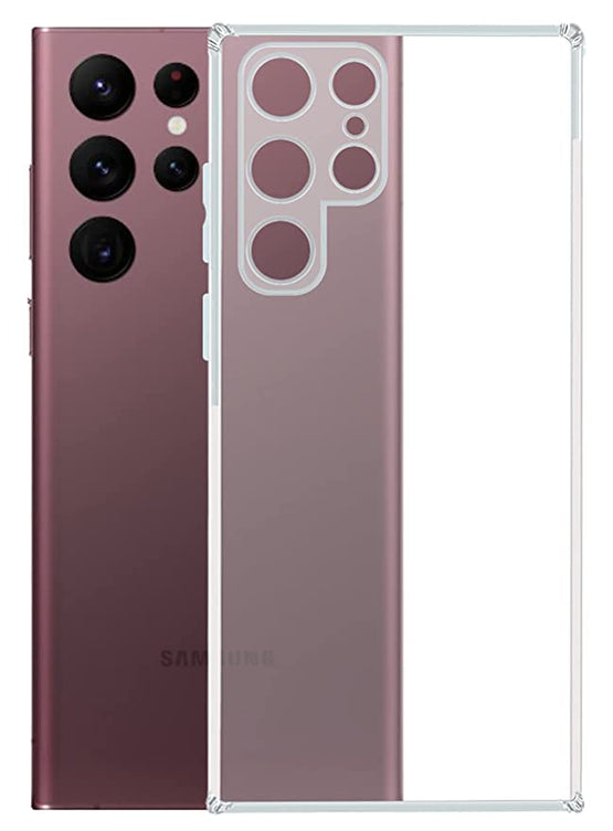 YOFO Back Cover for Samsung Galaxy S22 Ultra (5G) (Flexible|Silicone|Transparent|Dust Plug|Camera Protection) (SALE)
