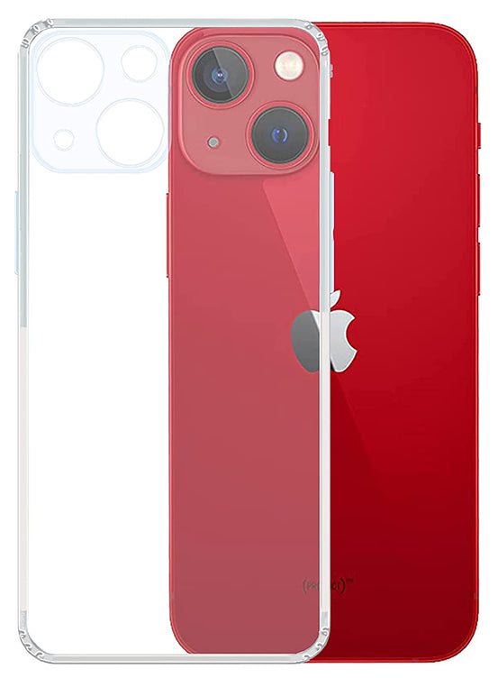 YOFO Back Cover for Apple iPhone 13 (6.1) (Flexible|Silicone|Transparent|Camera Protection|DustPlug) (SALE)