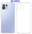 YOFO Back Cover for Mi 11 Lite (5G) (Flexible|Silicone|Transparent|Camera Protection|DustPlug)