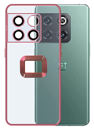 YOFO Electroplated Logo View Back Cover for OnePlus 10T (Transparent|Chrome|TPU+Polycarbonate)