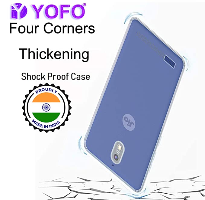 YOFO Back Cover for Jio Phone Next (4G) (Flexible|Silicone|Transparent|Dust Plug|Camera Protection)…
