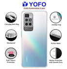 YOFO Back Cover for Mi Redmi 10 Prime (Flexible|Silicone|Transparent|Camera Protection|DustPlug)