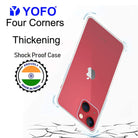 YOFO Back Cover for Apple iPhone 13 Mini (5.4) (Flexible|Silicone|Transparent|Camera Protection|DustPlug)