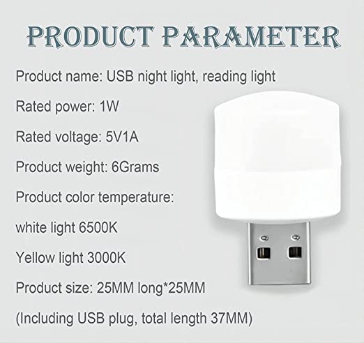 USB LED BULB USED IN ALL KINDS OF HOUSEHOLD AND OFFICIAL PLACES FOR ROOM LIGHTING PURPOSES. Led Light (White)-(Pack Of 1)