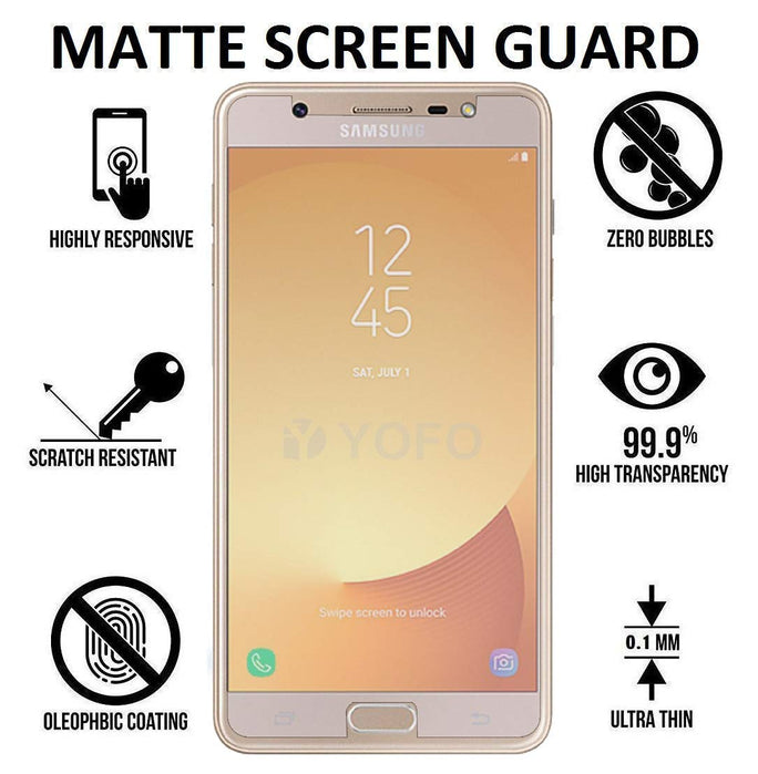 YOFO Combo for Samsung J7 Max Transparent Back Cover + Matte Screen Guard with Free OTG Adapter