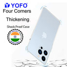 YOFO Back Cover for Apple iPhone 13 Pro Max (6.7) (Flexible|Silicone|Transparent|Camera Protection|DustPlug)